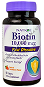 Product Image: Biotin 10,000mcg Fast Dissolve Strawberry