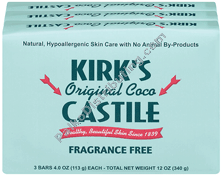 Product Image:&nbsp;3pak Castile Bar Soap Frag Free