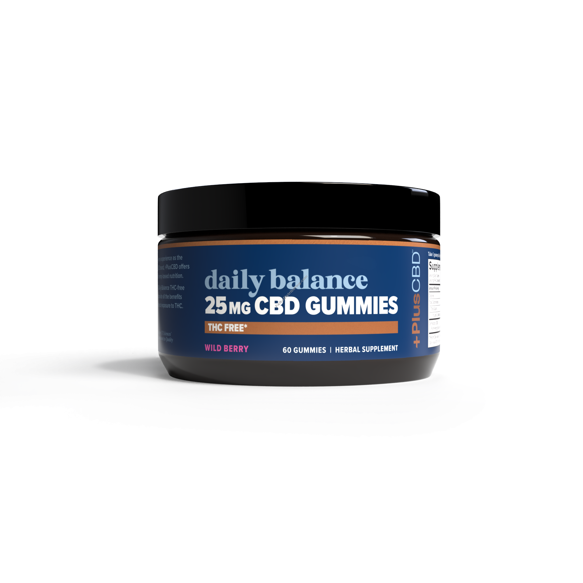 Product Image: Daily Balance 25mg CBD Gummies THC Free Wild Berry