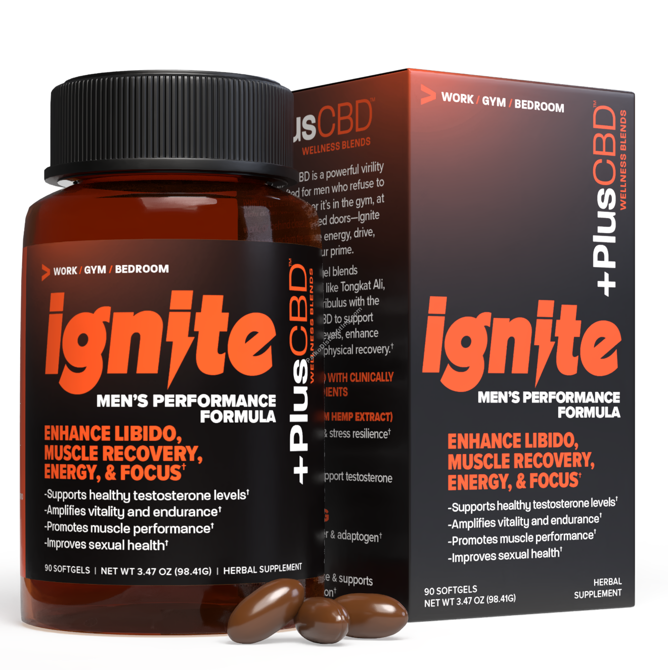 Product Image:&nbsp;CBD Men's Formula Ignite Softgels
