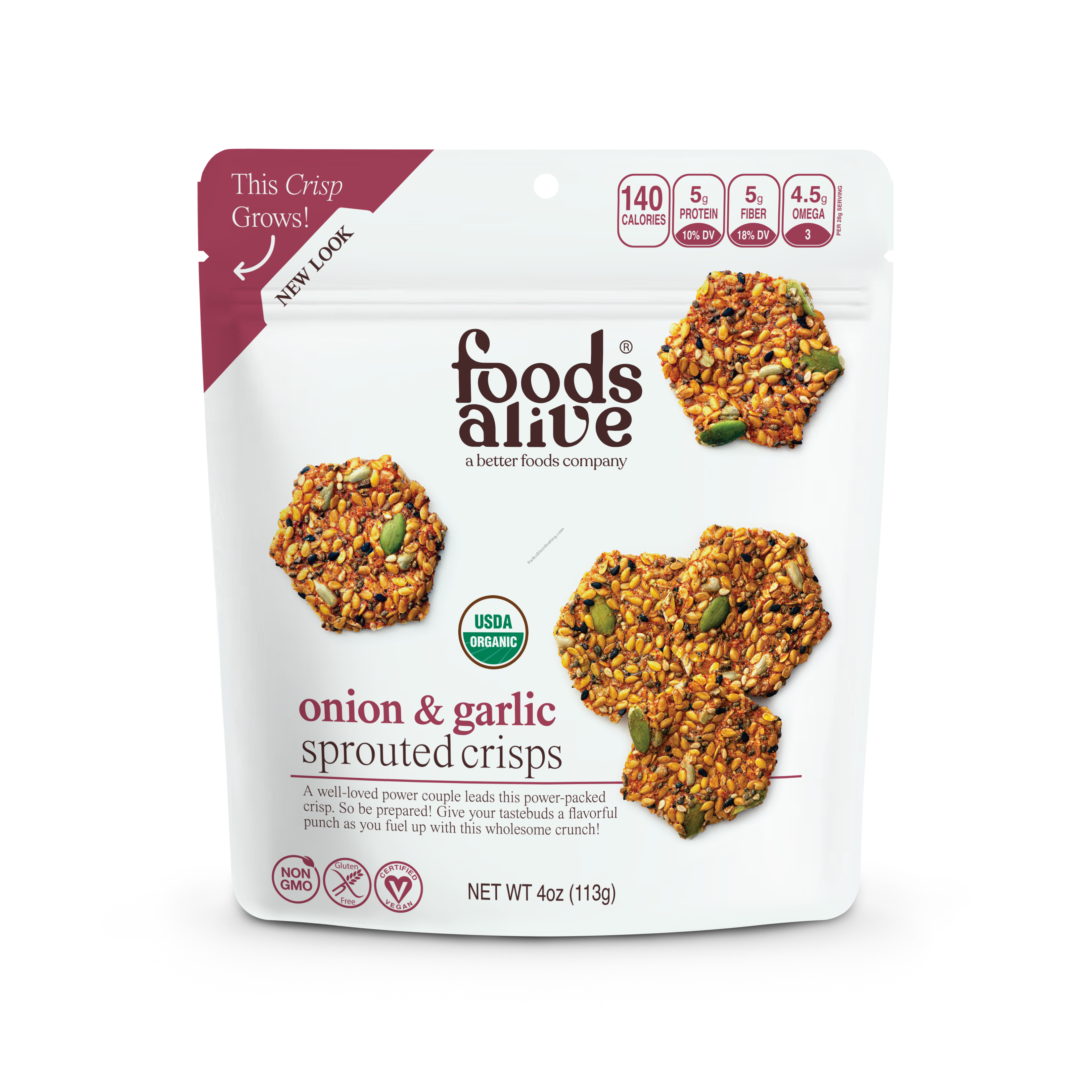 Product Image:&nbsp;Onion Garlic Sprouted Crisps
