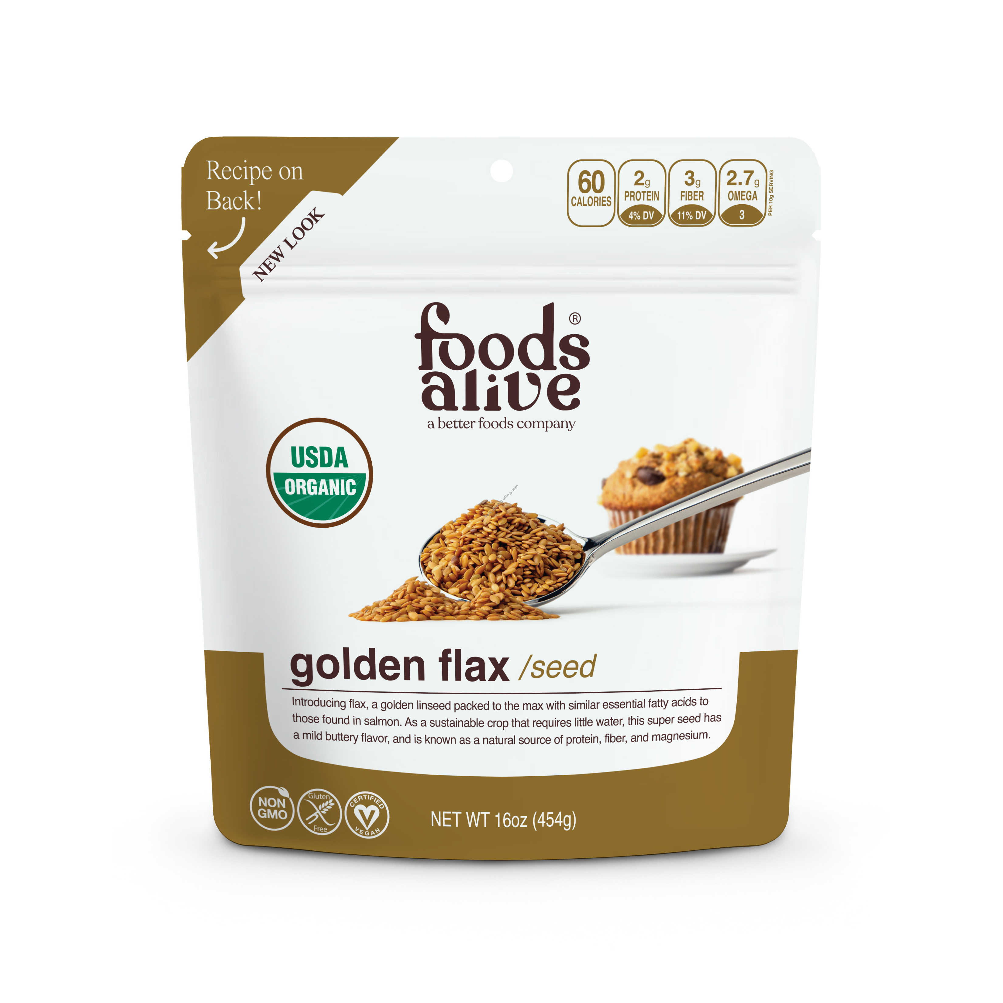 Product Image:&nbsp;Organic Golden Flax Seeds