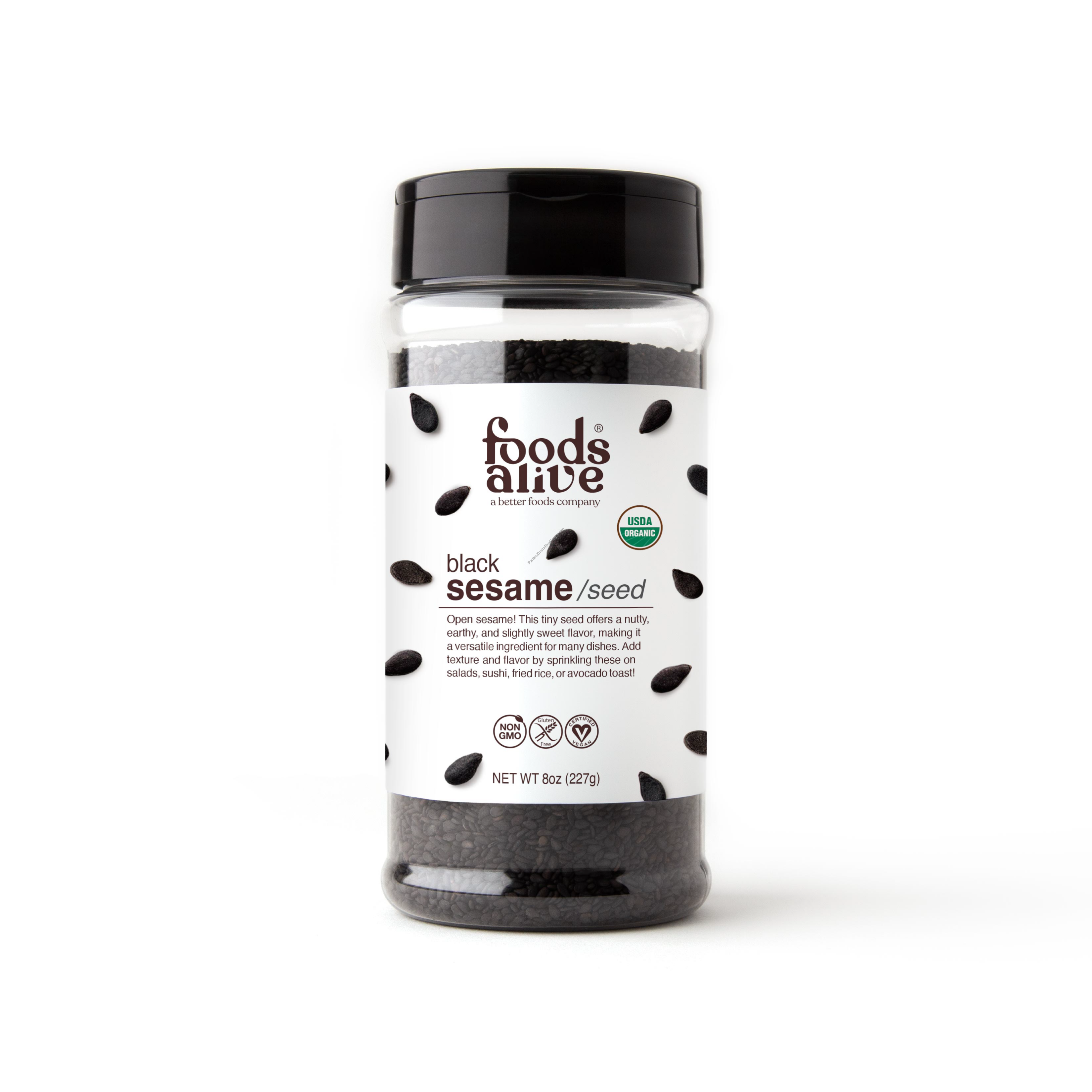 Product Image:&nbsp;Organic Black Sesame Seeds Shaker