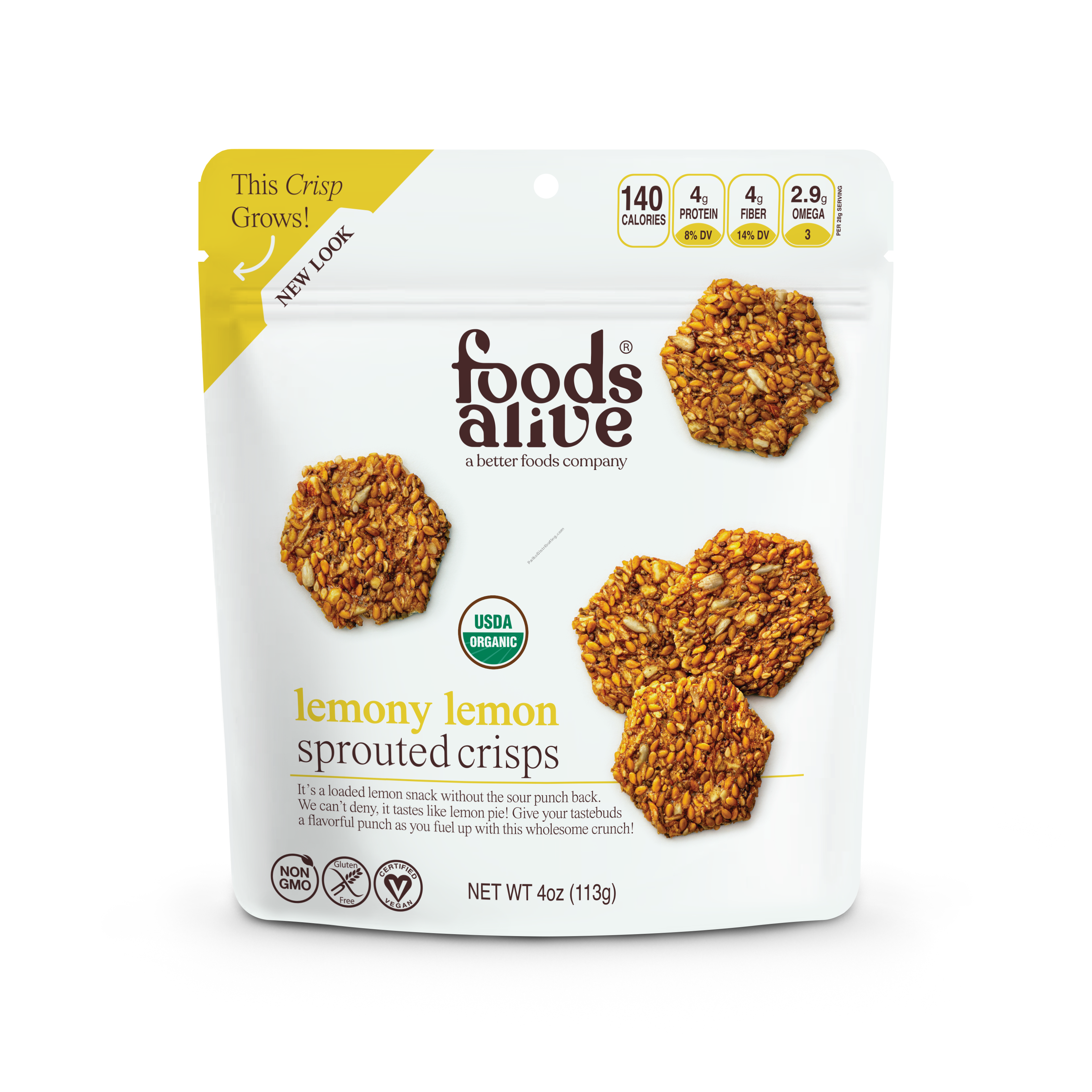 Product Image: Lemony Lemon Sprouted Crisps