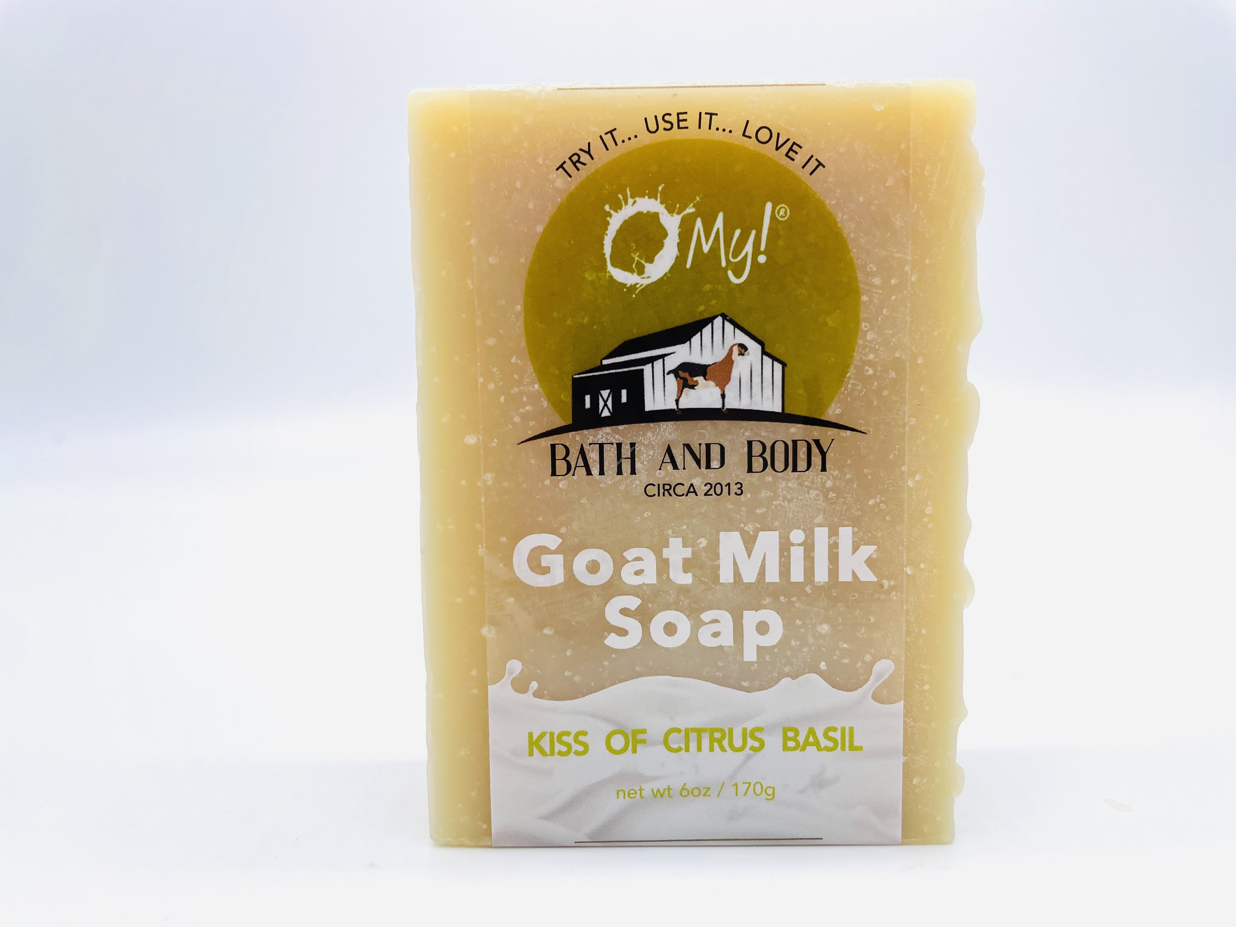 Product Image: Goat Milk Kiss of Citrus Basil Soap Bar
