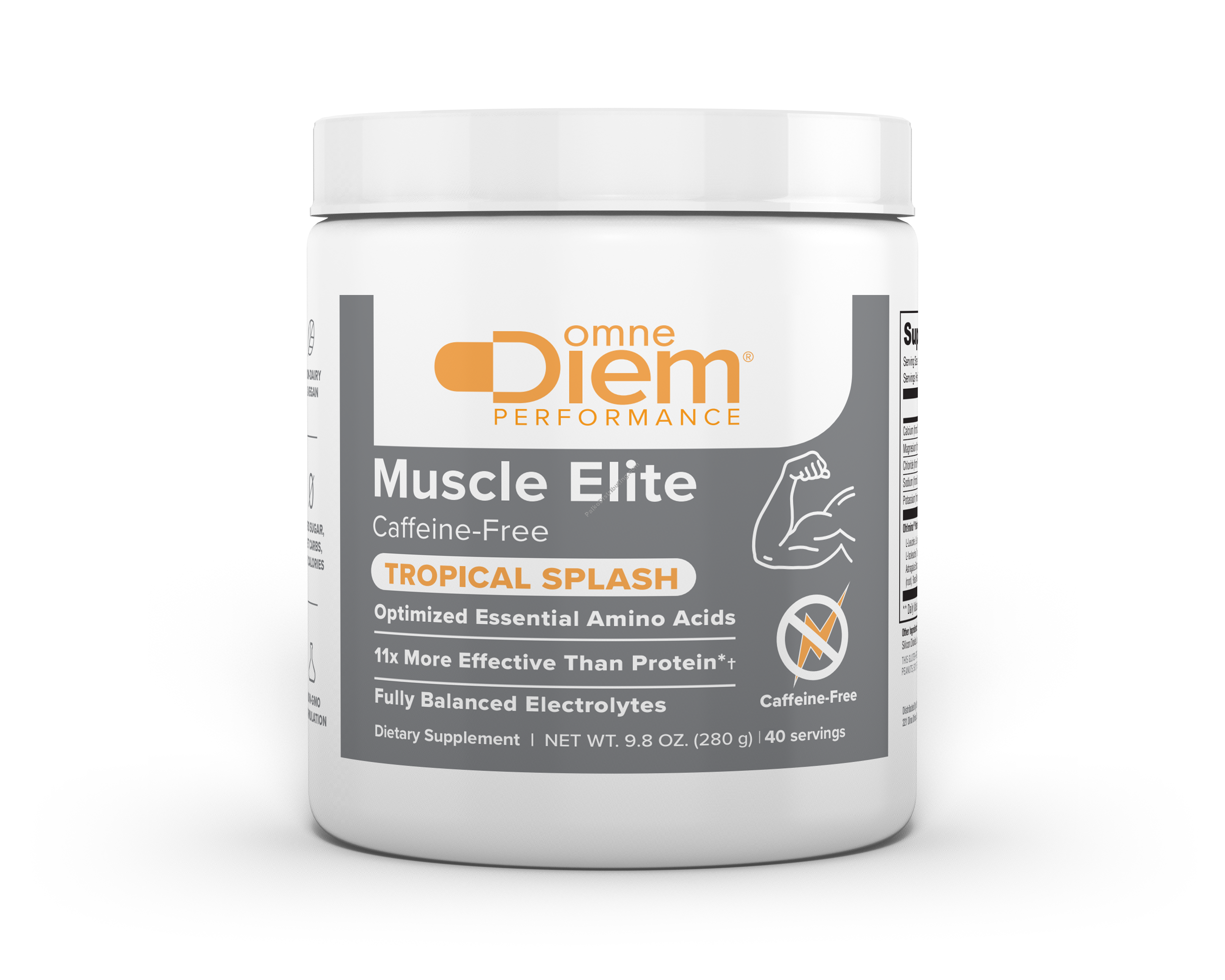 Product Image:&nbsp;Muscle Elite Caffeine Free Tropical Splash