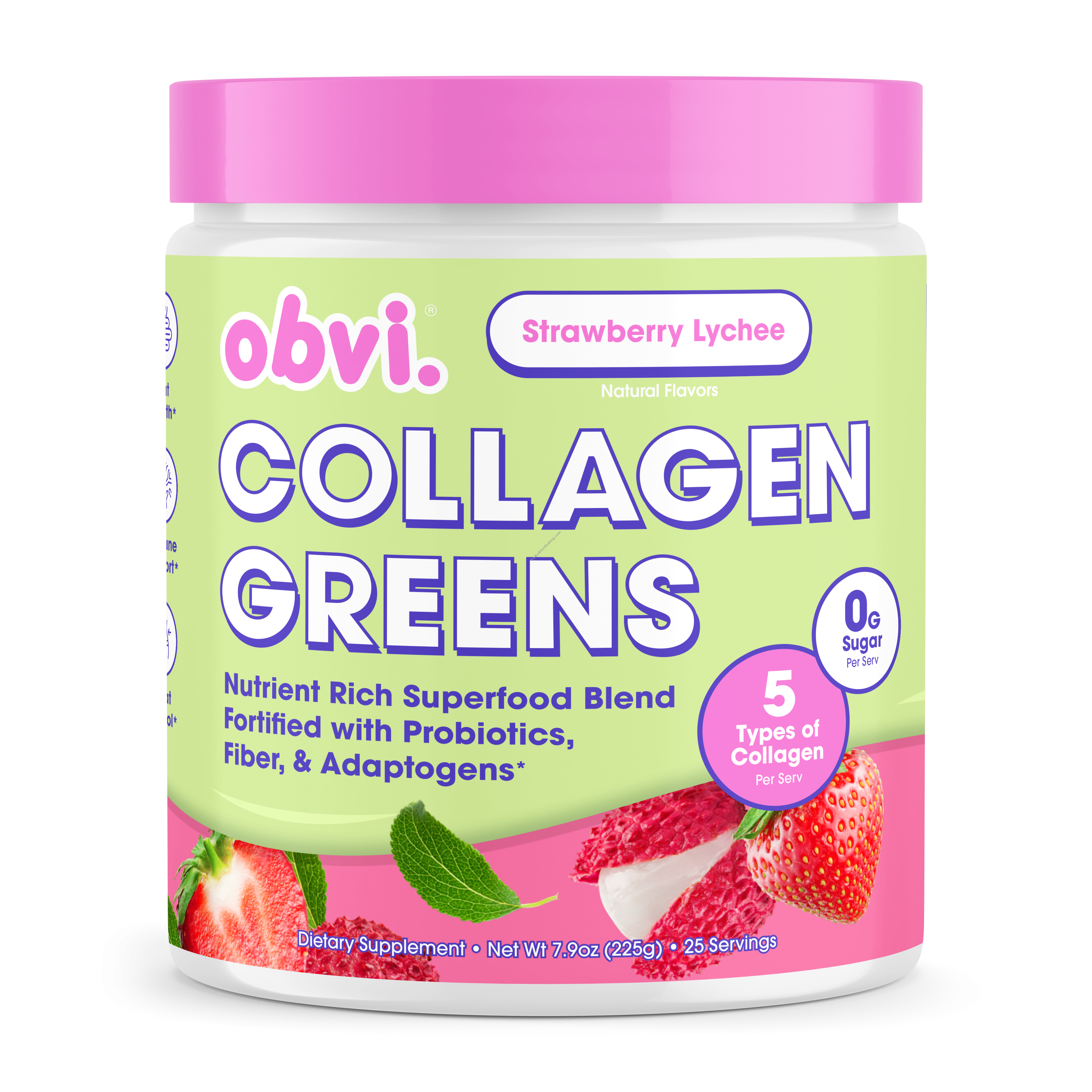 Product Image:&nbsp;Collagen Greens Strawberry Lychee