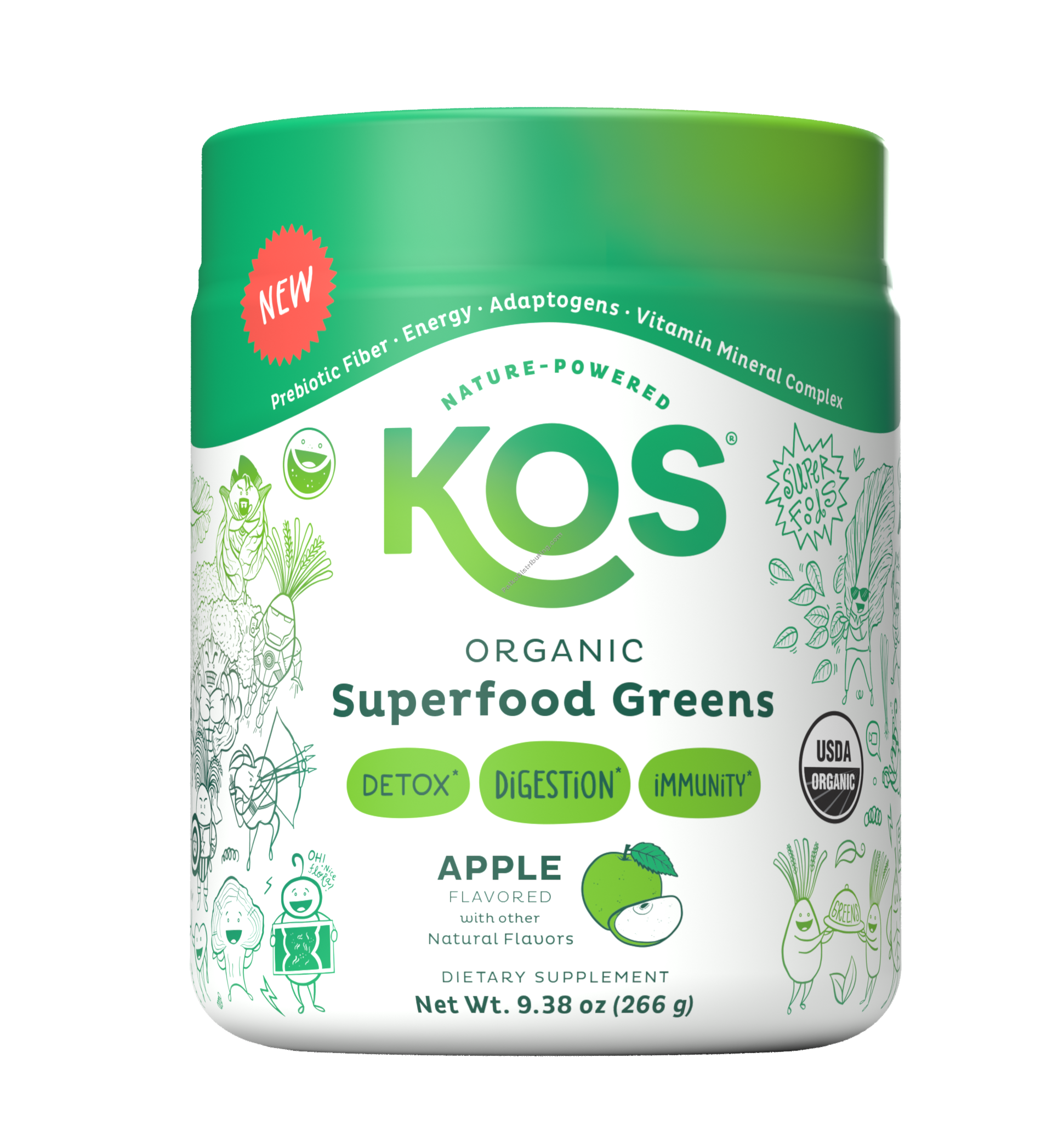 Product Image:&nbsp;Org Superfood Greens Green Apple Sorbet